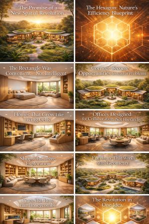 HEXAGONAL SPACE AND FURTINURE DESIGN 